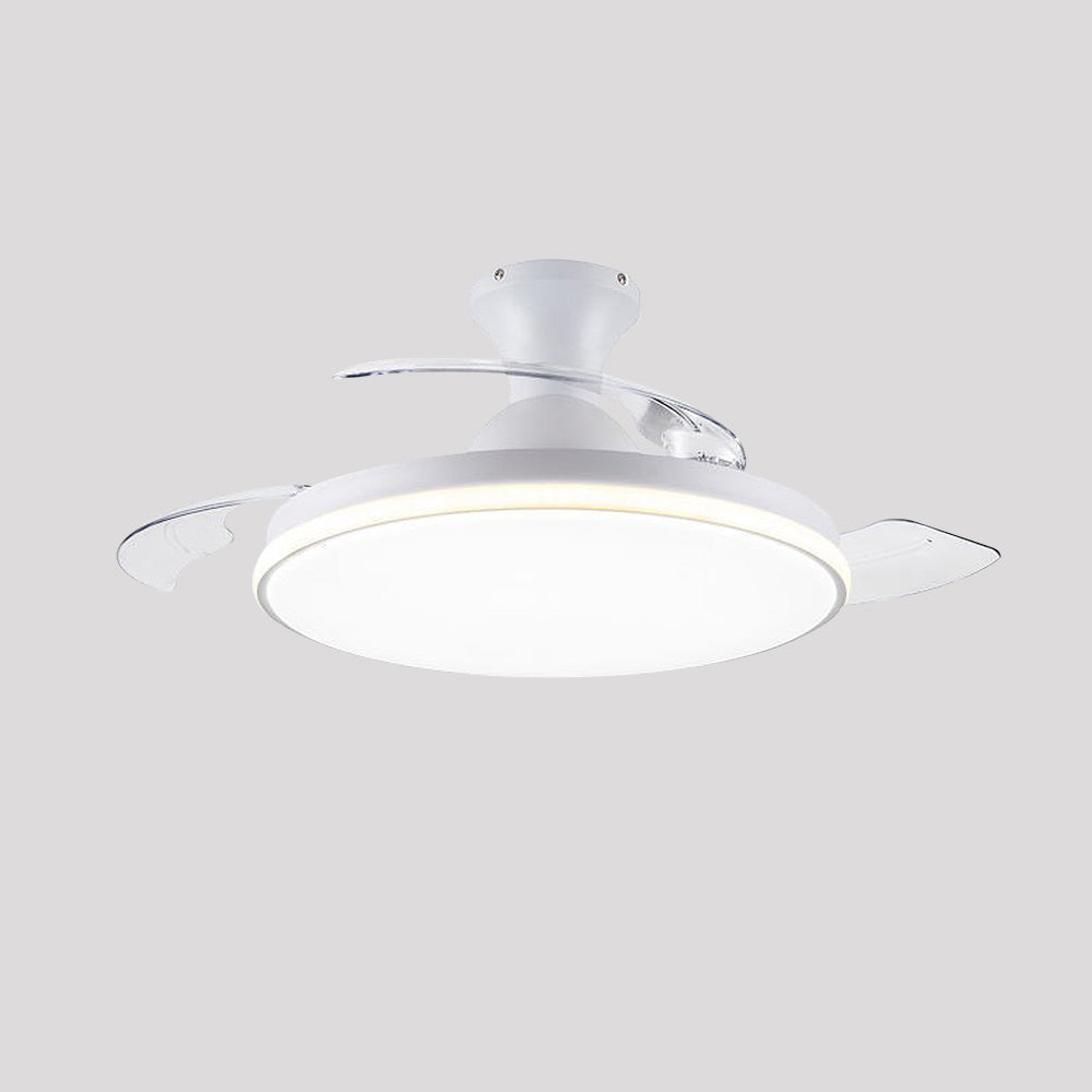 Simple Low Profile Bedroom Ceiling Fan With LED Light