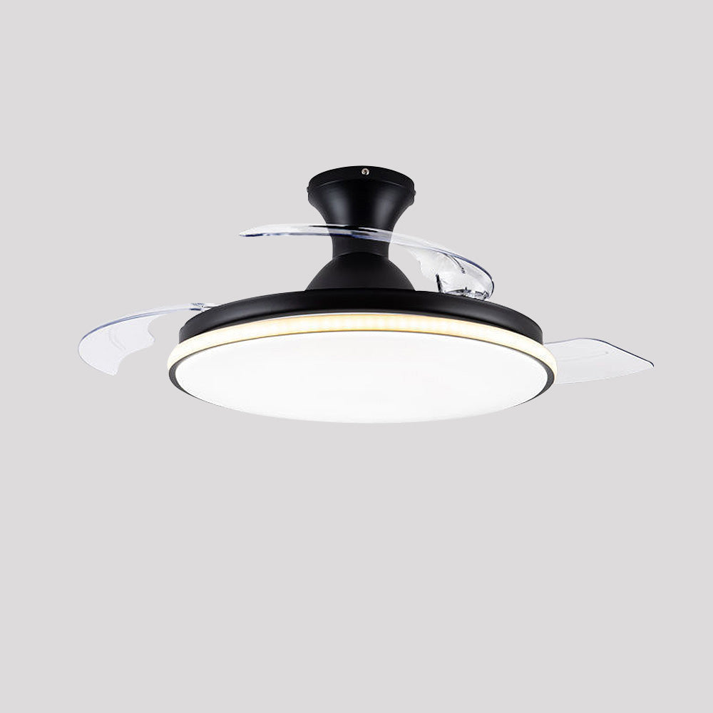 Simple Low Profile Bedroom Ceiling Fan With LED Light