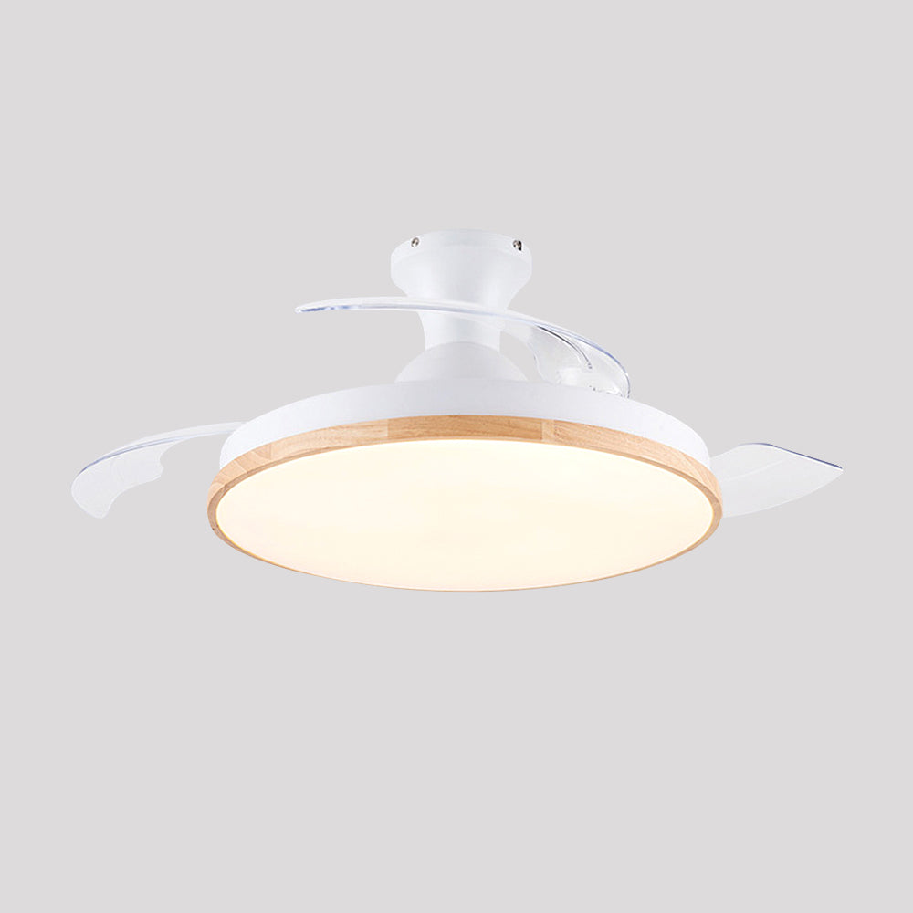 Simple Low Profile Bedroom Ceiling Fan With LED Light