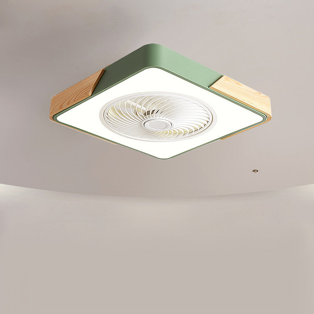 Modern Round Wood Ceiling Fans With LED Lights
