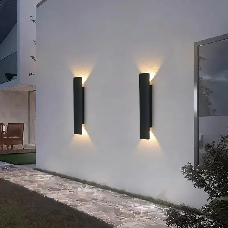 Set of 2 Up-and-Down IP65 LED Aluminum Outdoor Wall Lights