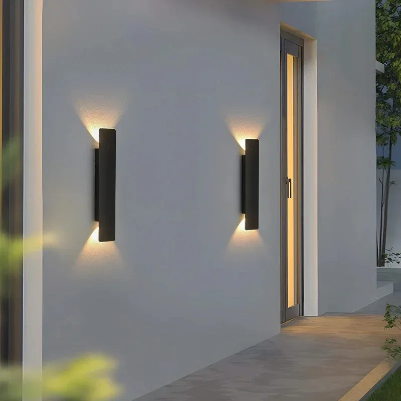 Set of 2 Up-and-Down IP65 LED Aluminum Outdoor Wall Lights