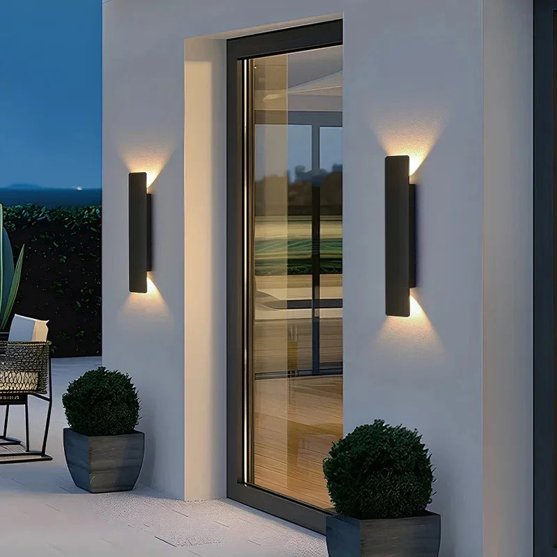 Set of 2 Up-and-Down IP65 LED Aluminum Outdoor Wall Lights