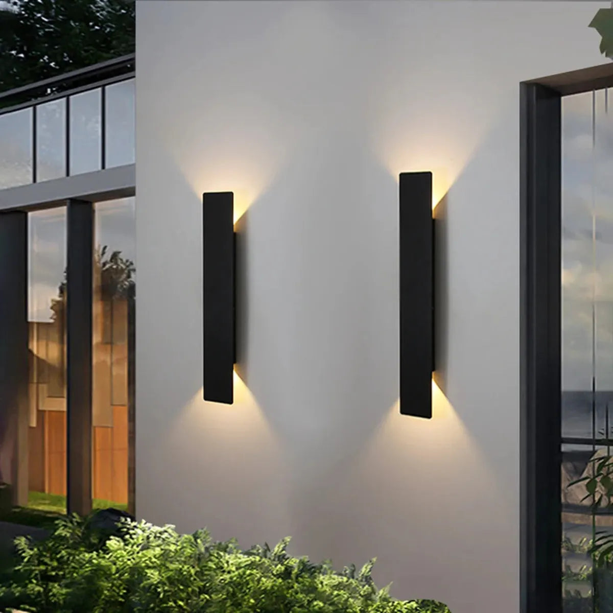 Set of 2 Up-and-Down IP65 LED Aluminum Outdoor Wall Lights