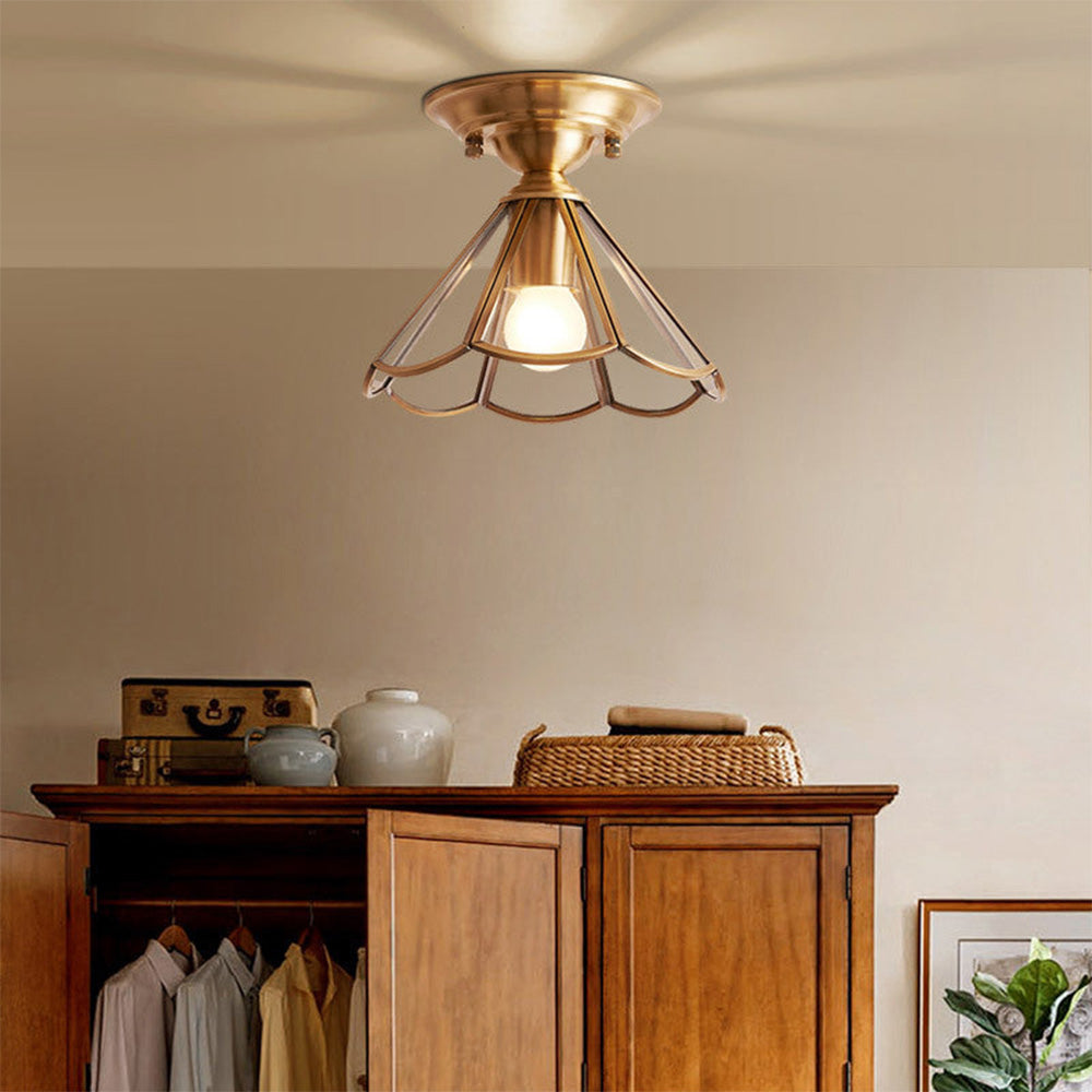 Glass Brass Ceiling Lights