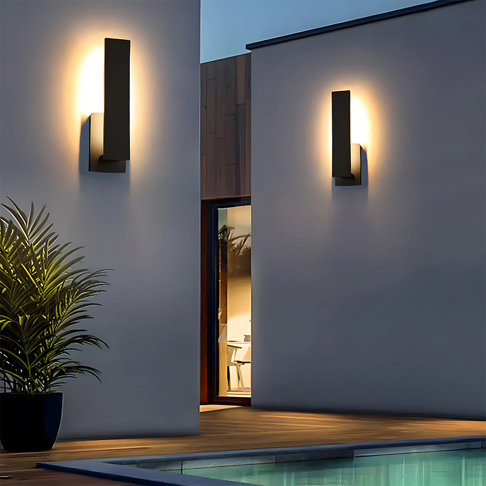 Contemporary Outdoor Stylish Square Wall Light