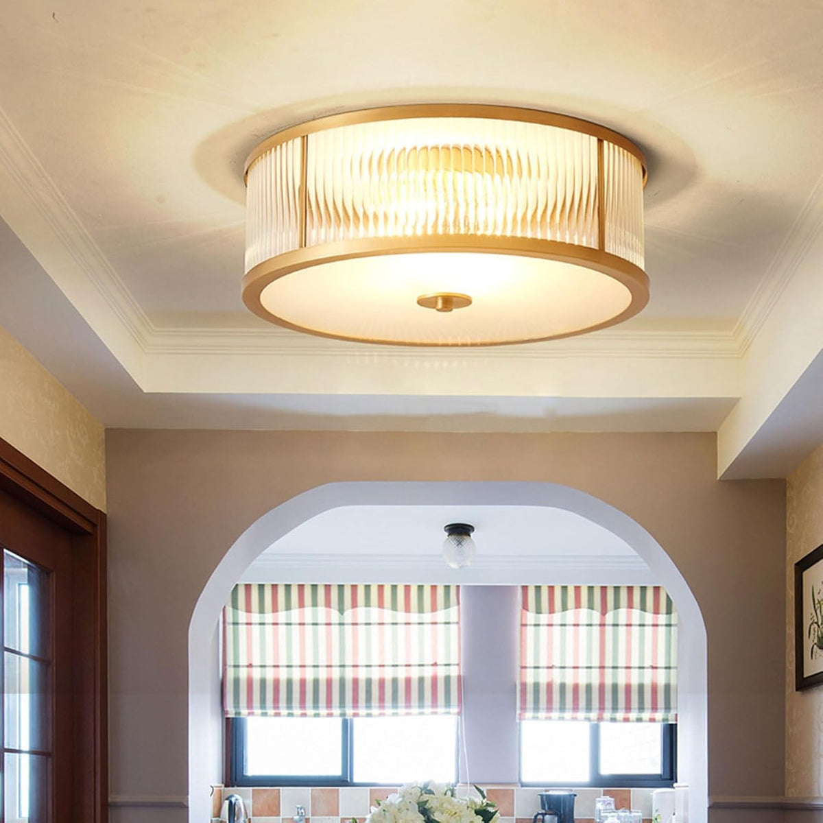 Modern Minimalism Glass Round Ceiling Lamps