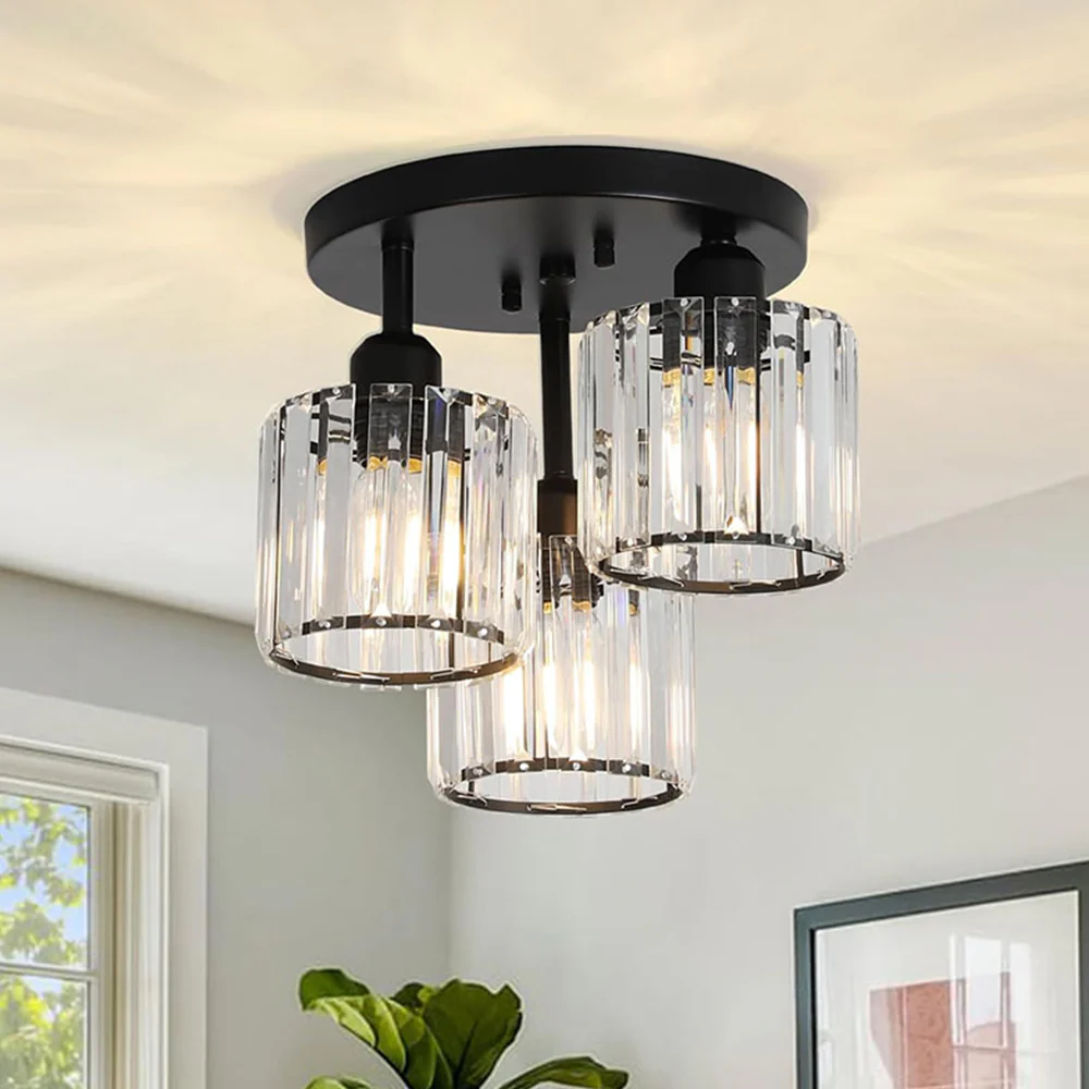 Modern Black Hallway Flush Ceiling Lights