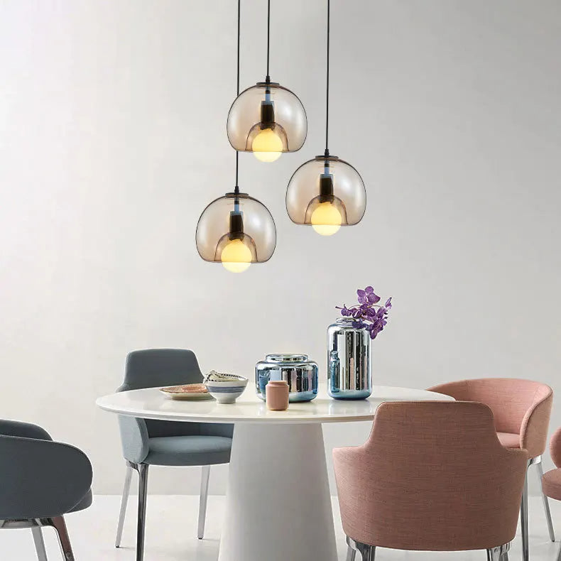 Modern Multi-Head Glass Kitchen Pendant Lighting