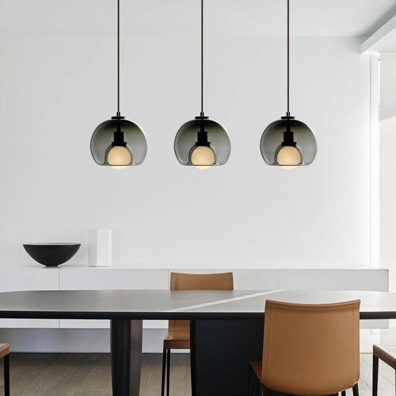 Modern Multi-Head Glass Kitchen Pendant Lighting