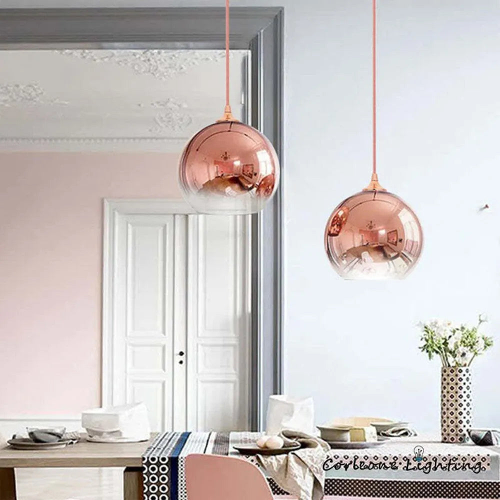 Modern Simple Colorful Glass Hanging Lamp