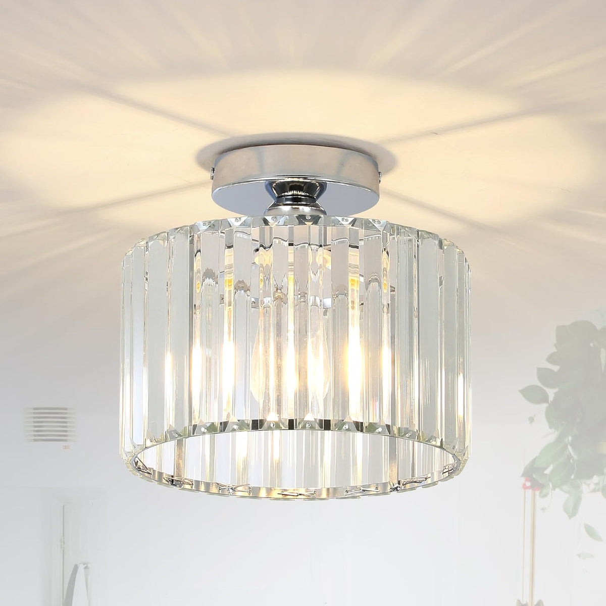 Luna Crystal Drum Ceiling Light