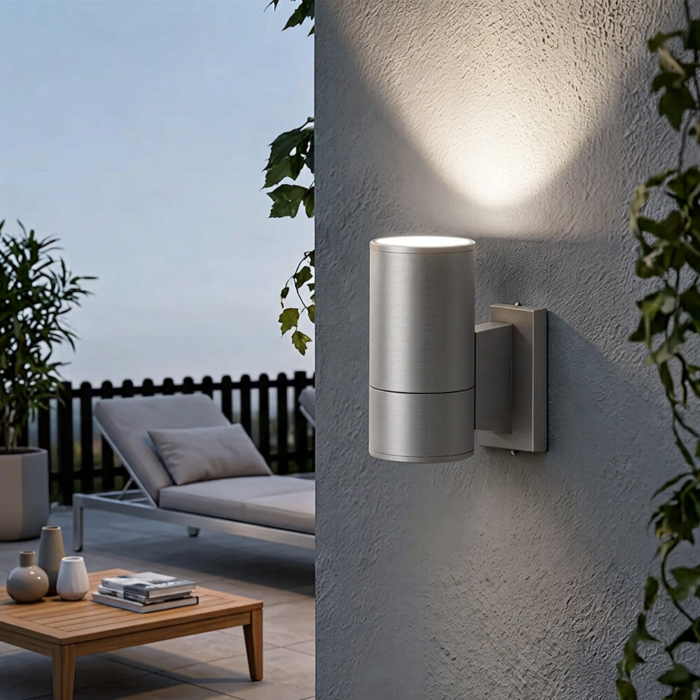 IP65 Cylindrical Aluminium Led Outdoor Wall Lights For Garden Exterior