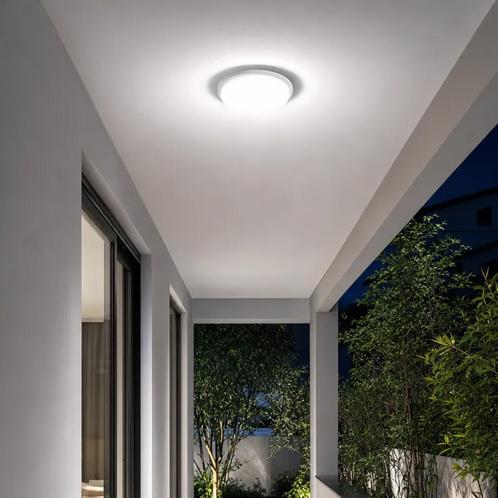 IP65 Round Aluminium Craft and PC LED Ceiling Light for Patio