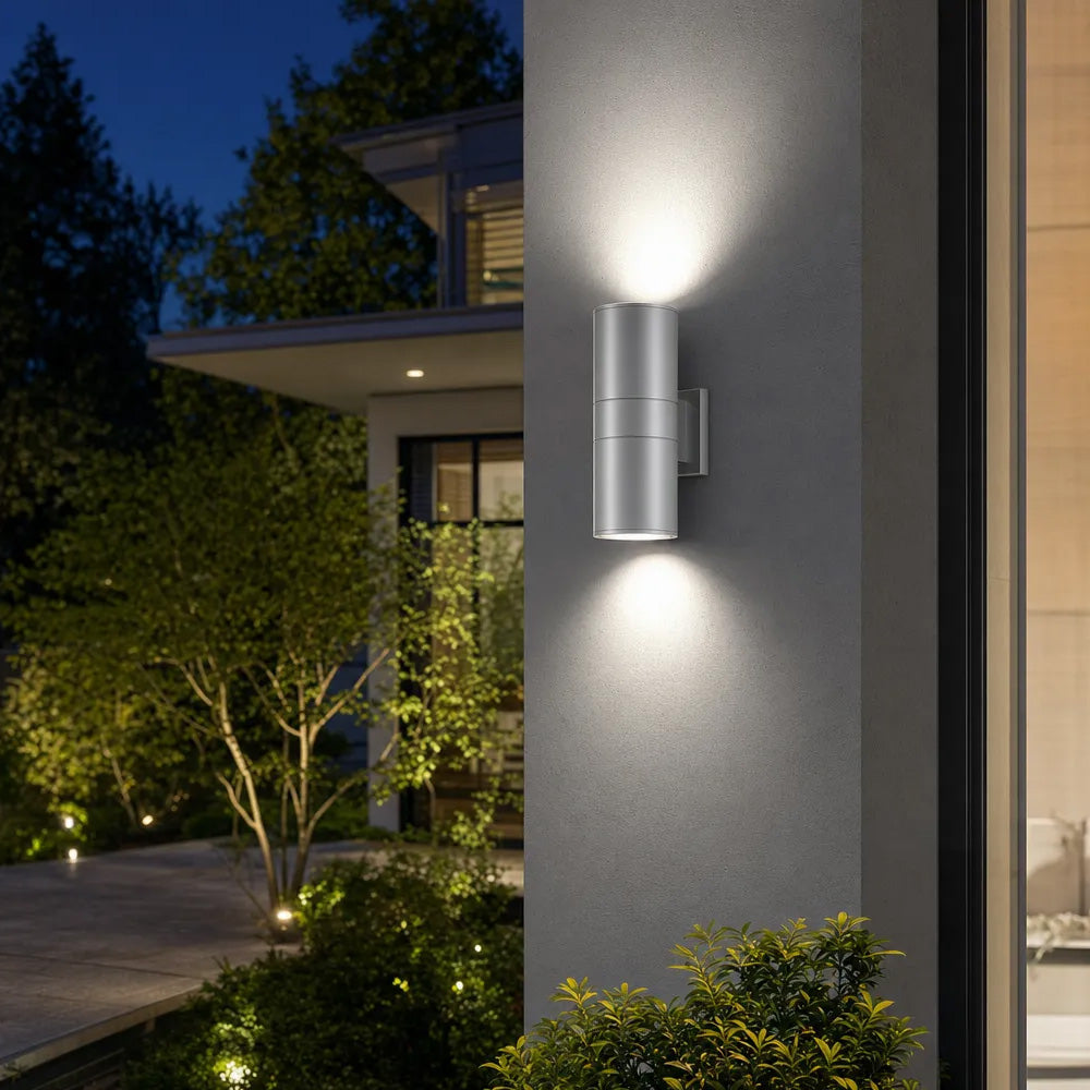 IP65 Cylindrical Aluminium Led Outdoor Wall Lights For Garden Exterior