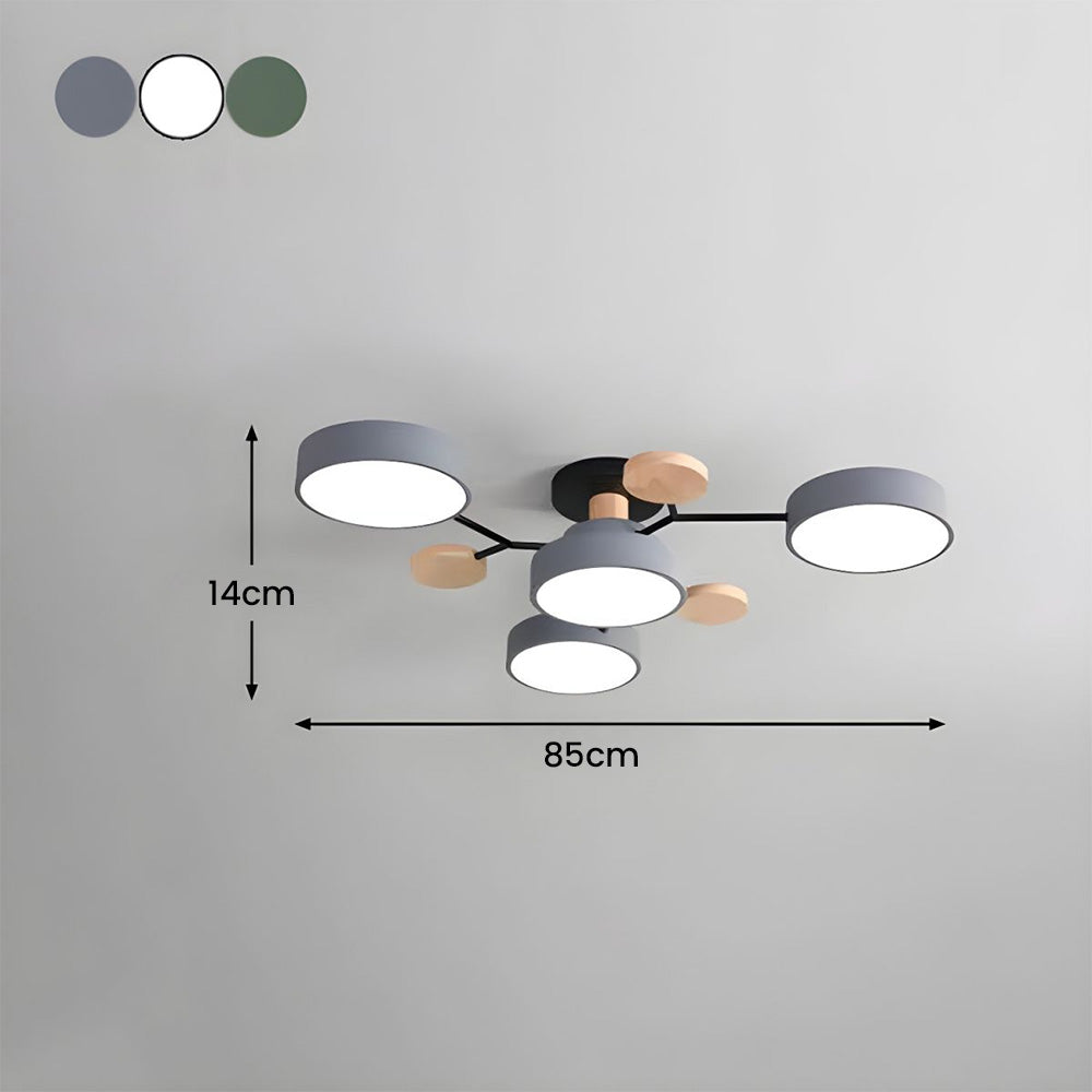 Art Deco Chandelier, Modern Flush Mount Chandelier Ceiling Light