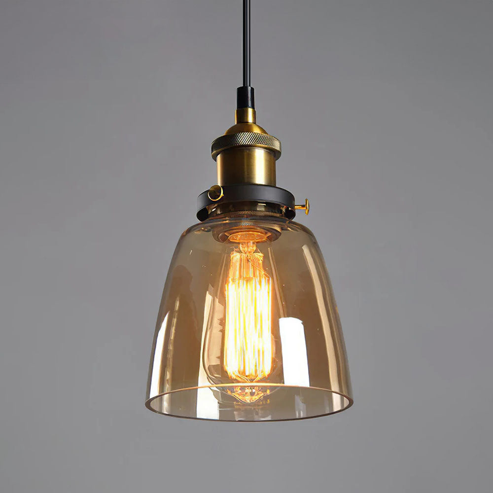 Nordic Clear Glass Bedside Pendant Light