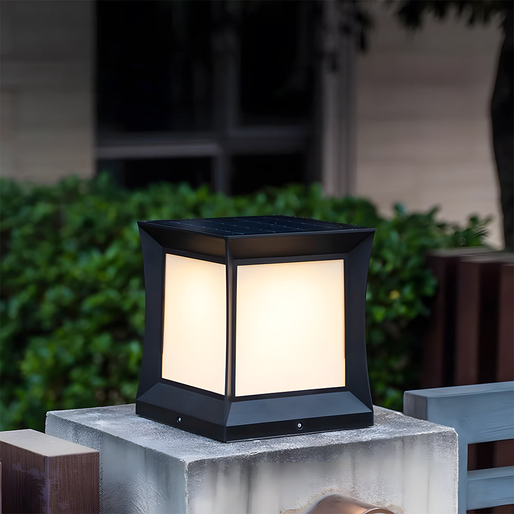 Solar Powered Post Lamps for Courtyard Garden Deck Patio Gate