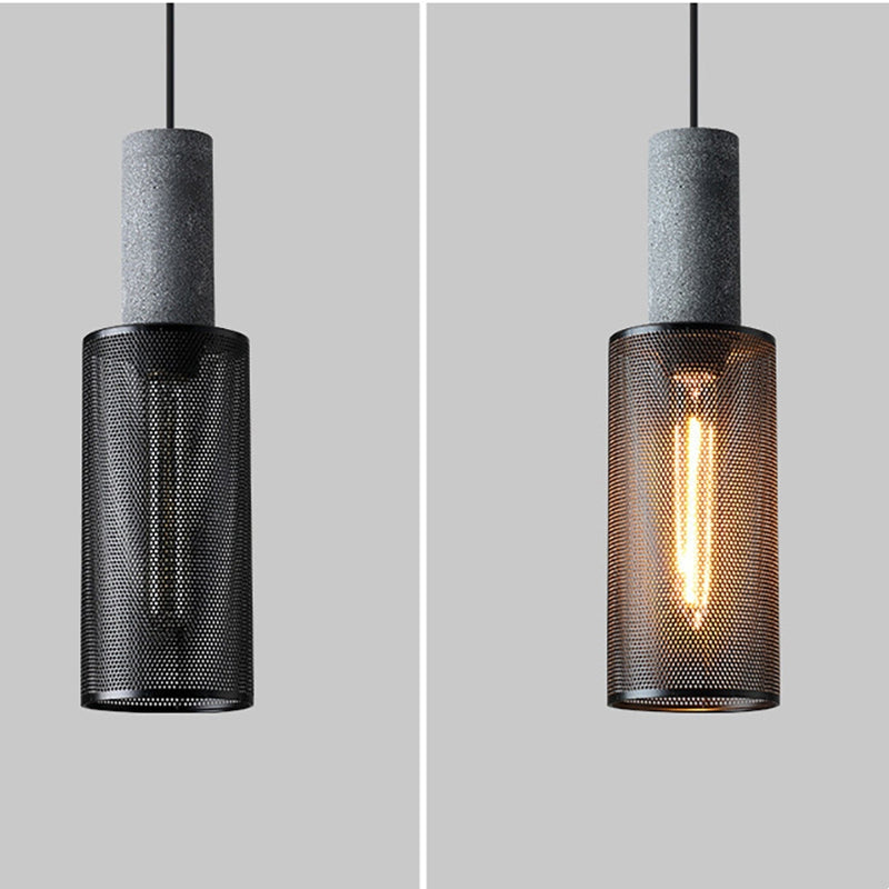 Modern Iron Grey Hanging Light Pendant Lampshade