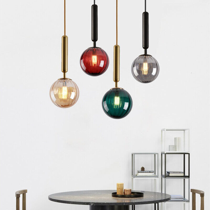 Colorful Glass Pendant Lights For Kitchen