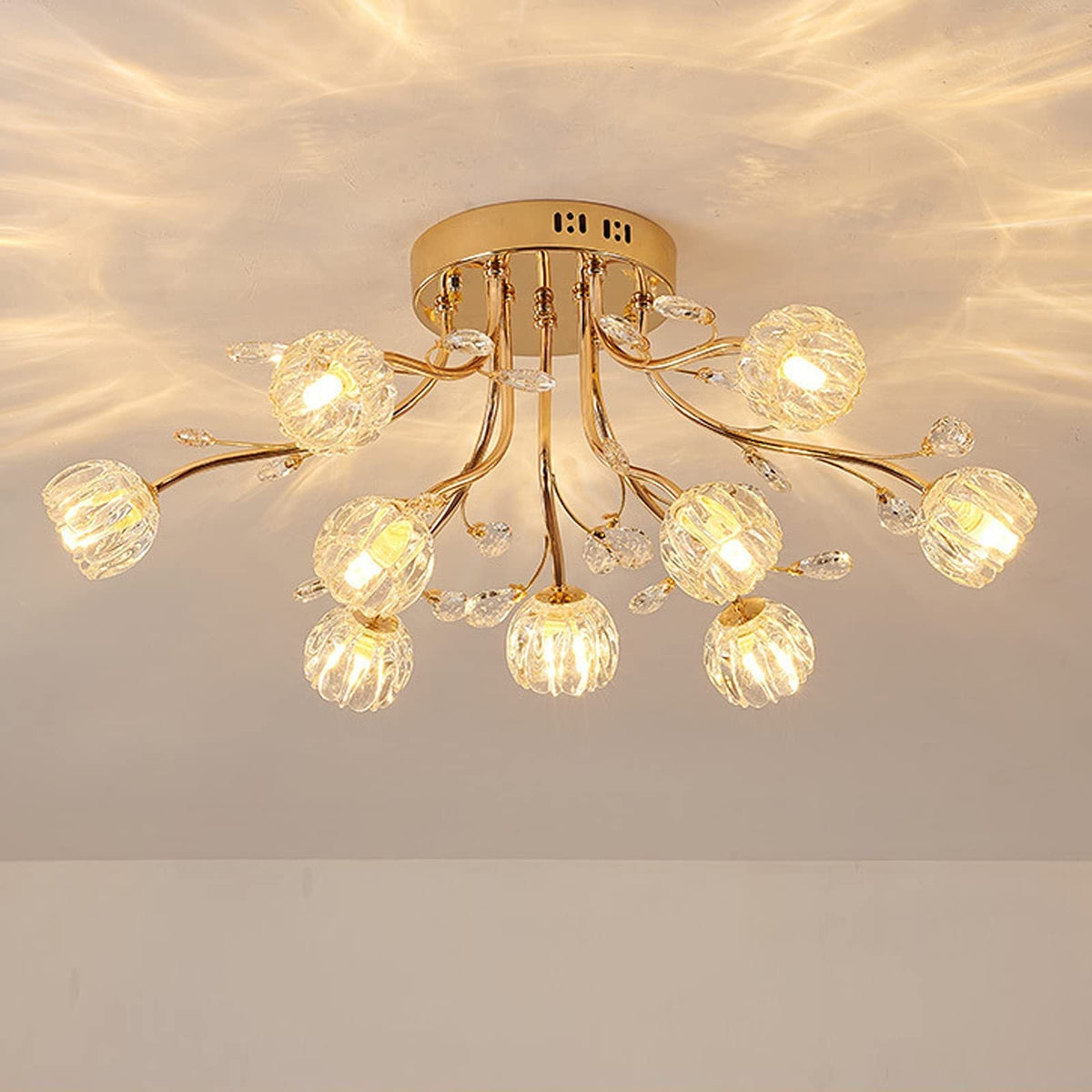 Nordic Modern Glass Flower Lampshade Ceiling Light -Homdiy