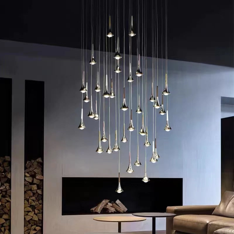 Luxury Raindrop Chandelier LED Hanging Lamp