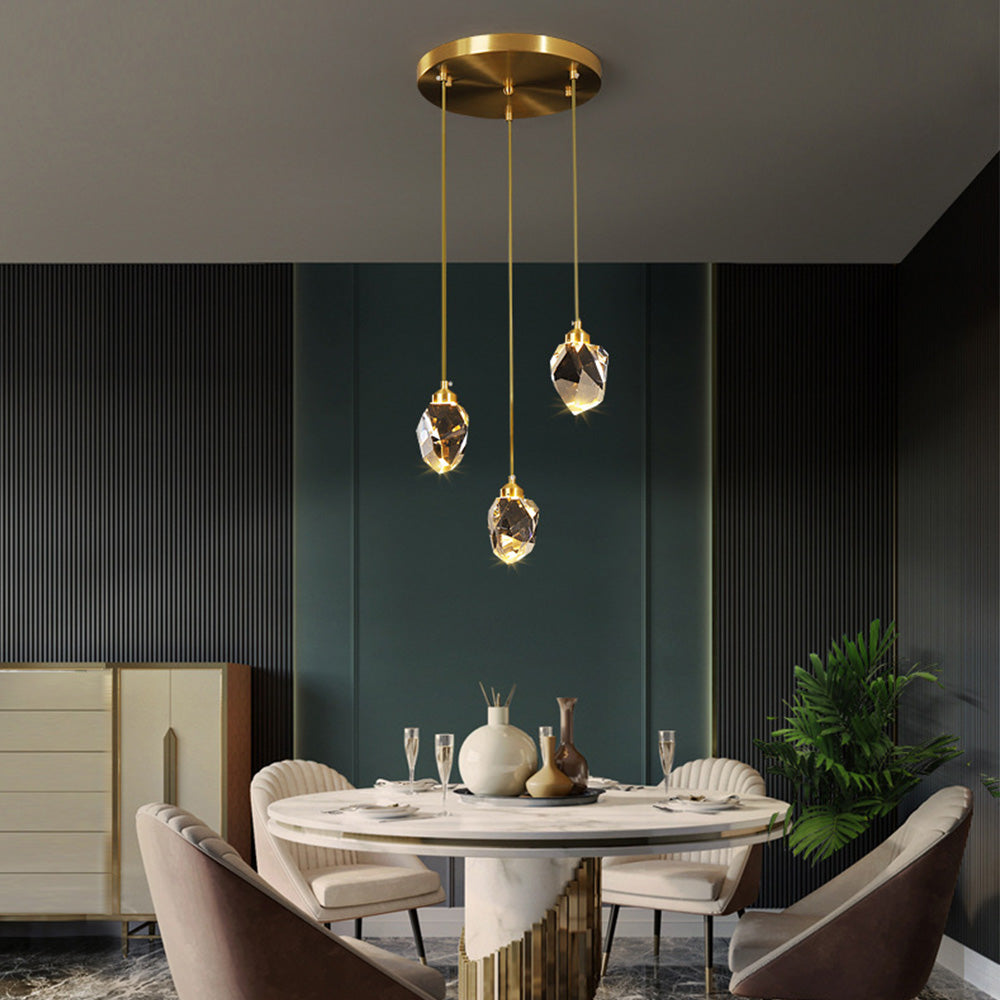 Creative Modern Crystal Gold Raindrop Chandelier