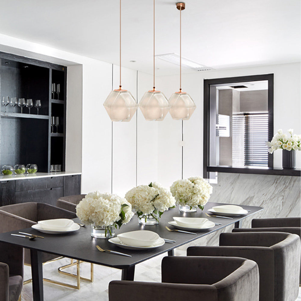 Modern Simple Glass Hanging Light Dining Room Pendant Light