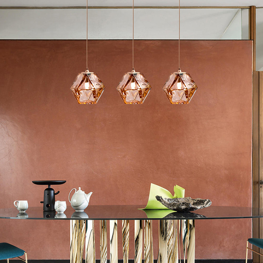 Modern Simple Glass Hanging Light Dining Room Pendant Light