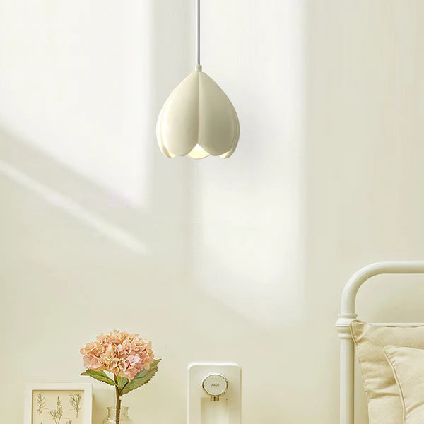 French Style Creamy Hanging Lamp Rustic Nature-Inspired Design Pendant Light
