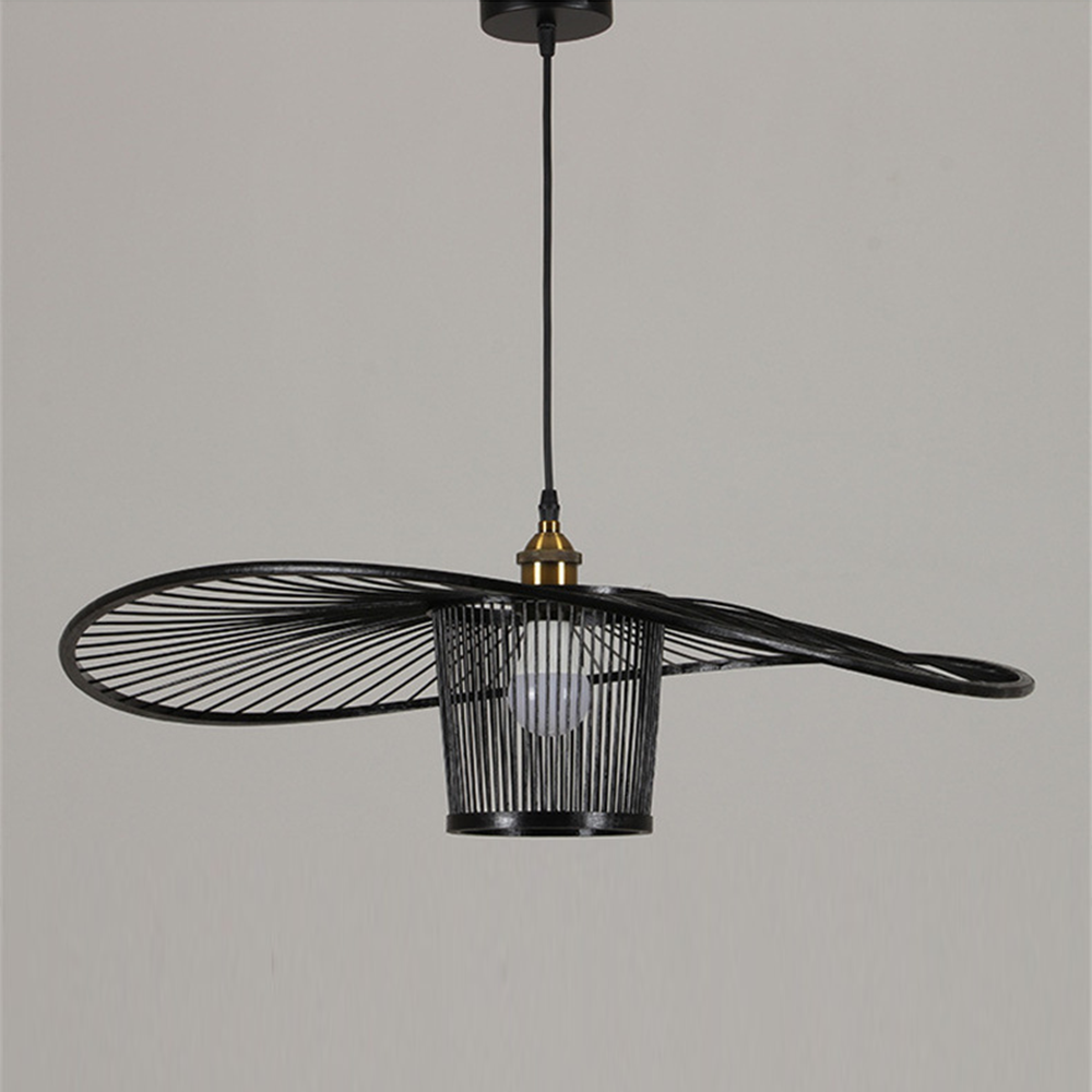 Vintage Bamboo Woven Wicker Handmade Rattan Pendant Light