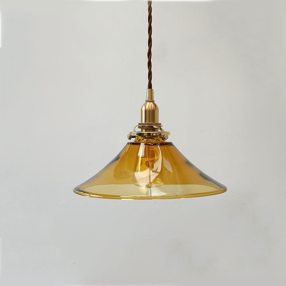 Vintage Amber Glass Pendant Lights