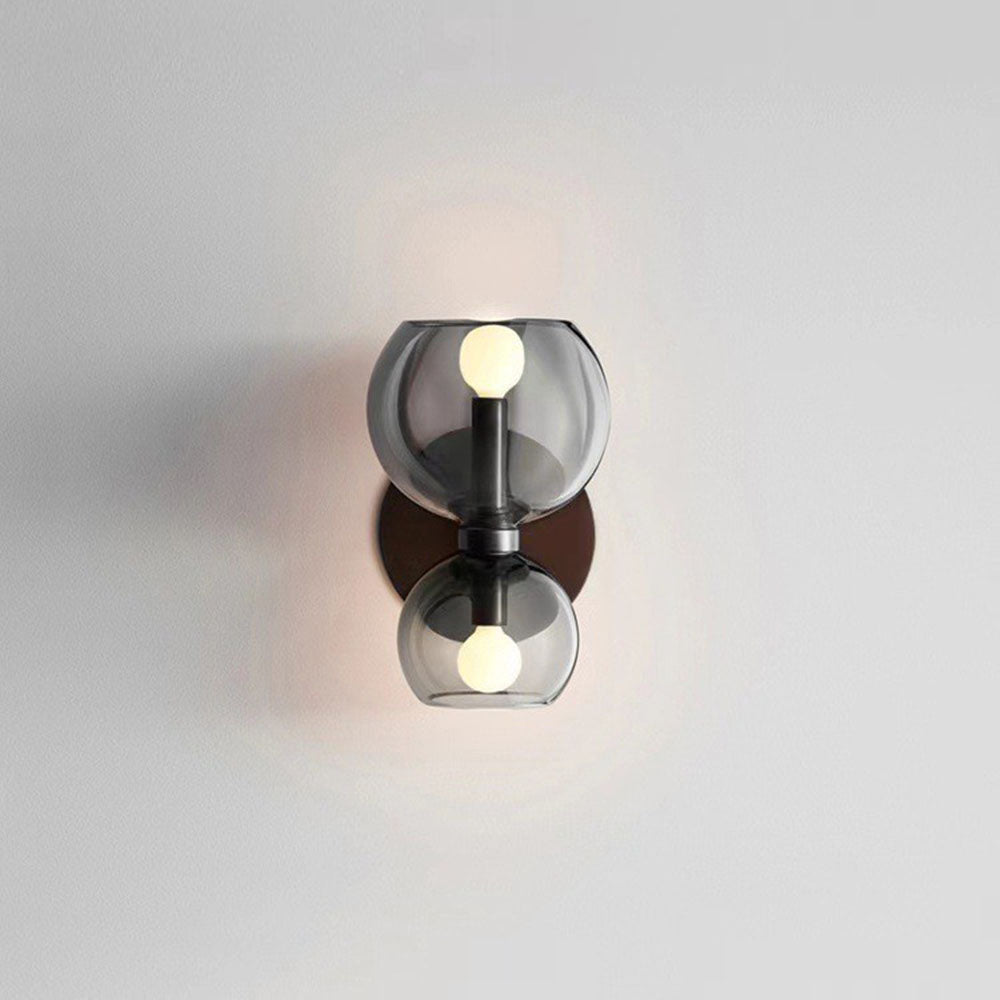 2 Heads Glass Bedroom Wall Sconce