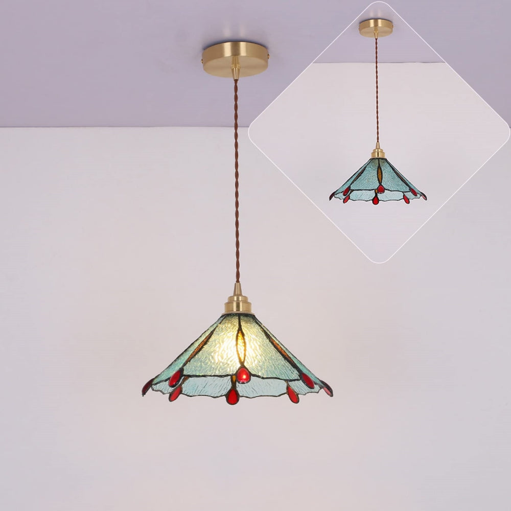 Retro Stained Glass Tiffany Pendant Light -Homdiy