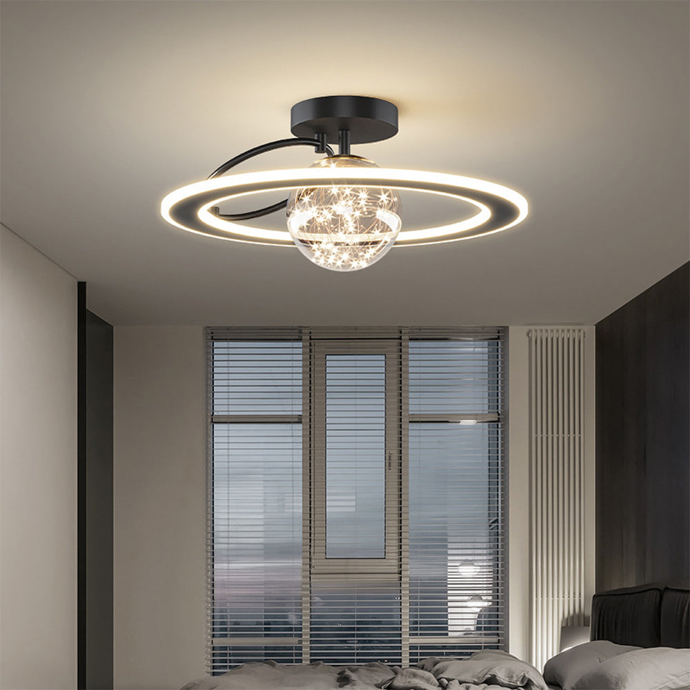 Modern Golden Starry Glass Ceiling Lamp