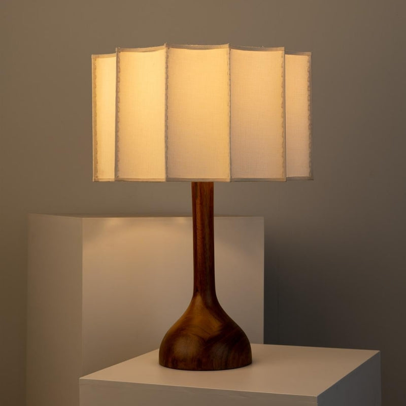 Wabi Sabi Designer Wood Table Lamp