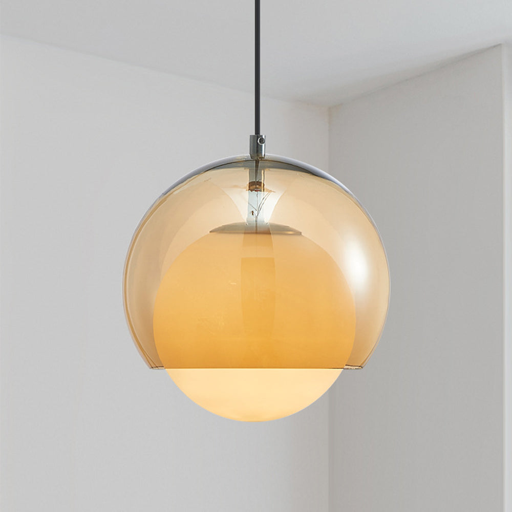 Vintage Bauhaus Glass Ball Pendant Light