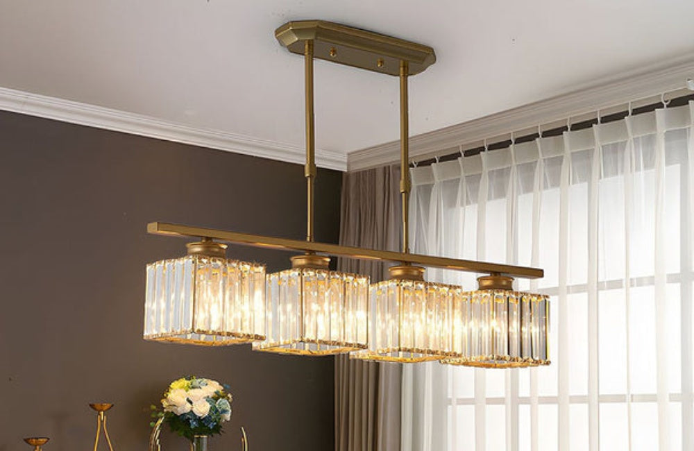 Nordic Multi-Head Designer Long Glass Island Lamps