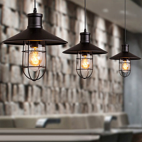 Vintage Industrial Farmhouse Black Hanging Lamp for Kitchen Island