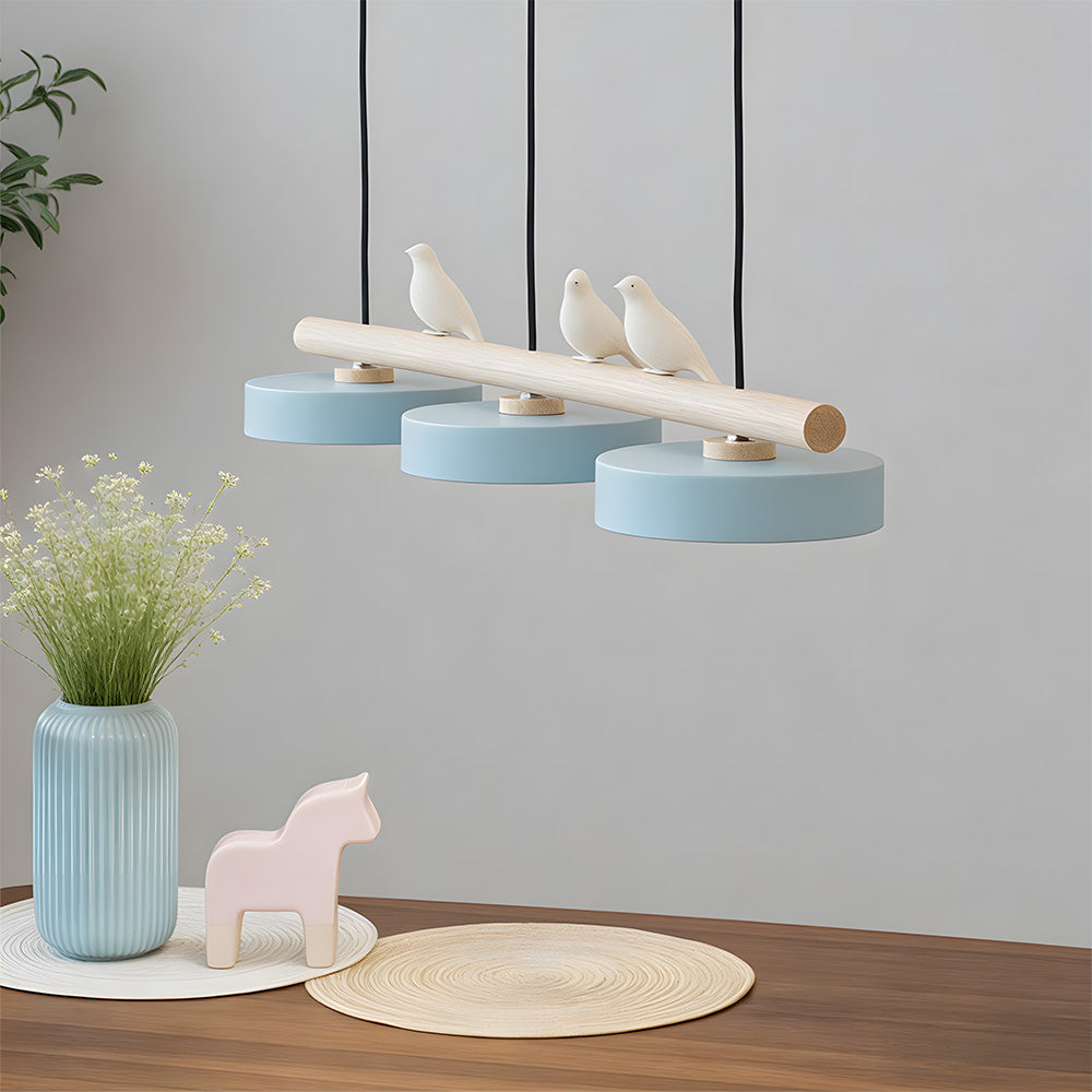 Modern LED Pendant Lamps for Kitchen Nordic Wood Ceiling Hanging lamp
