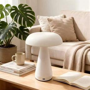 Danish Mushroom Metal Acrylic Rechargeable Dimmable Lamp for Study Bedroom
