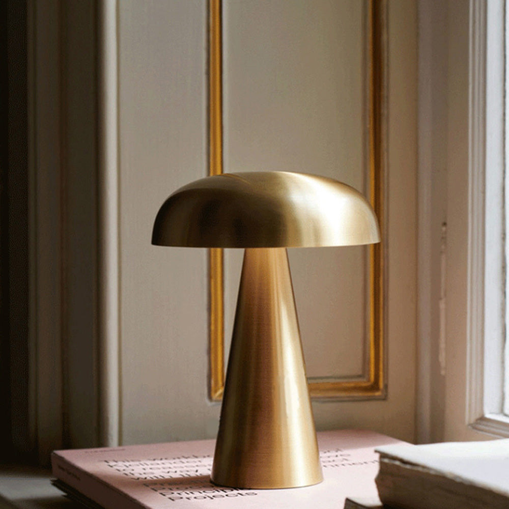 Danish Mushroom Metal Acrylic Rechargeable Dimmable Lamp for Study Bedroom