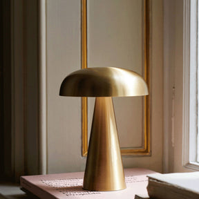 Danish Mushroom Metal Acrylic Rechargeable Dimmable Lamp for Study Bedroom