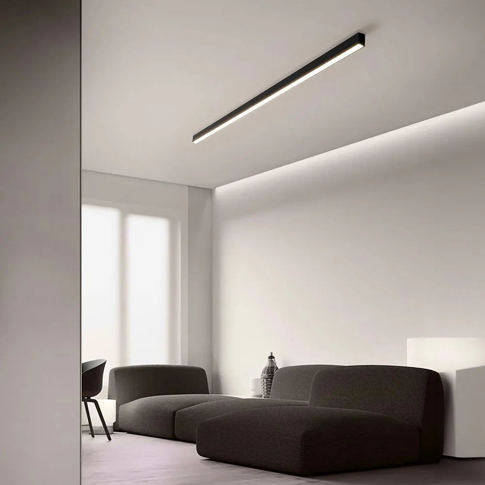 Contemporary Minimalist Long Strip LED Ceiling Lamp For Living Room