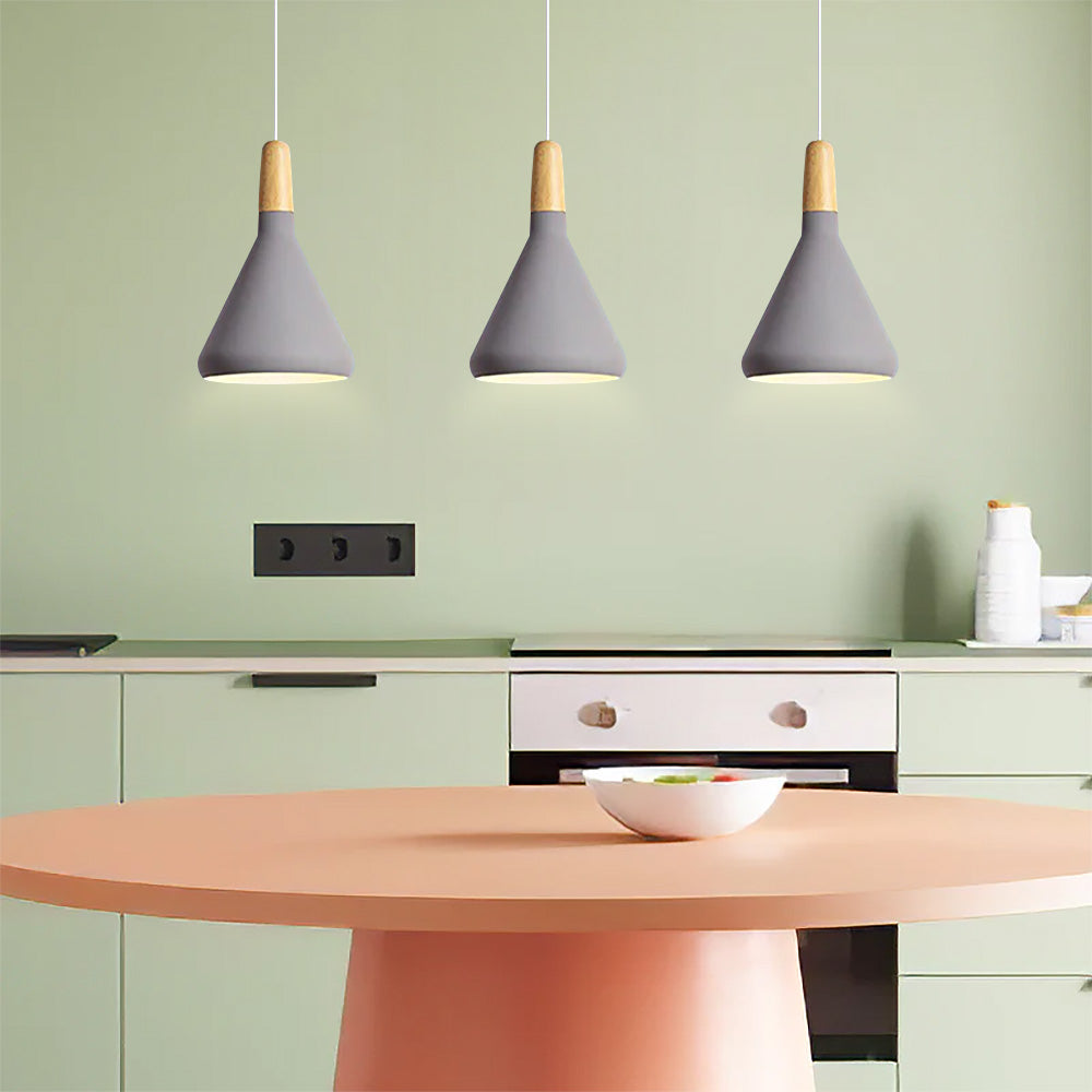 Nordic Macaron Creative Wooden Pendant Lamp