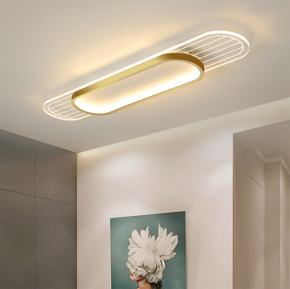 Contemporary Iron Living Room Flush Mount LED Ceiling Light