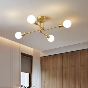 Modern Muti-Lights Stylish Gold Iron Living Room Ceiling Lights