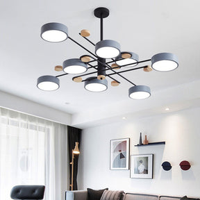 Modern Iron Living Room Multi Lights LED Ceiling Lights