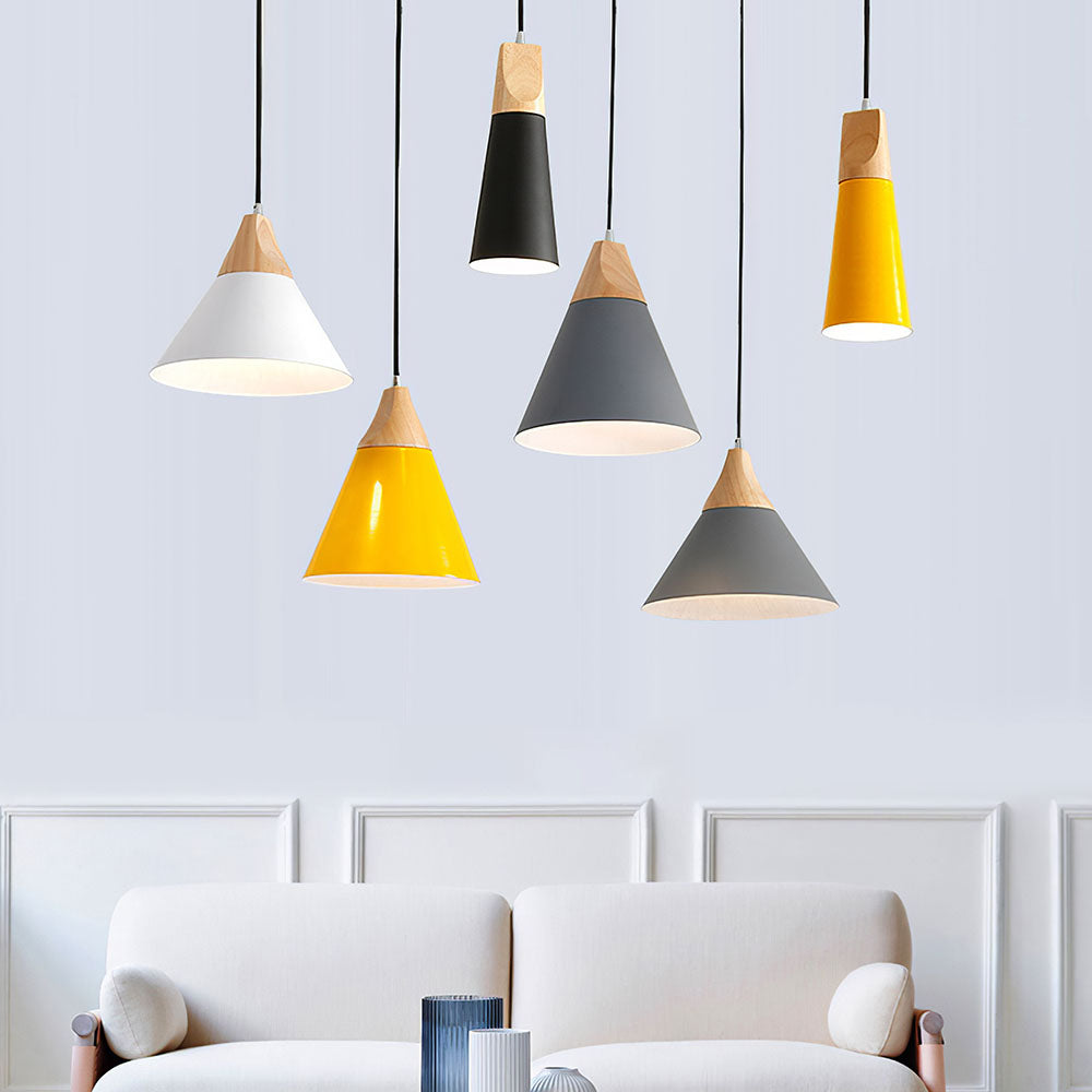 Nordic Simple Dining Room Colorful Pendant Lights