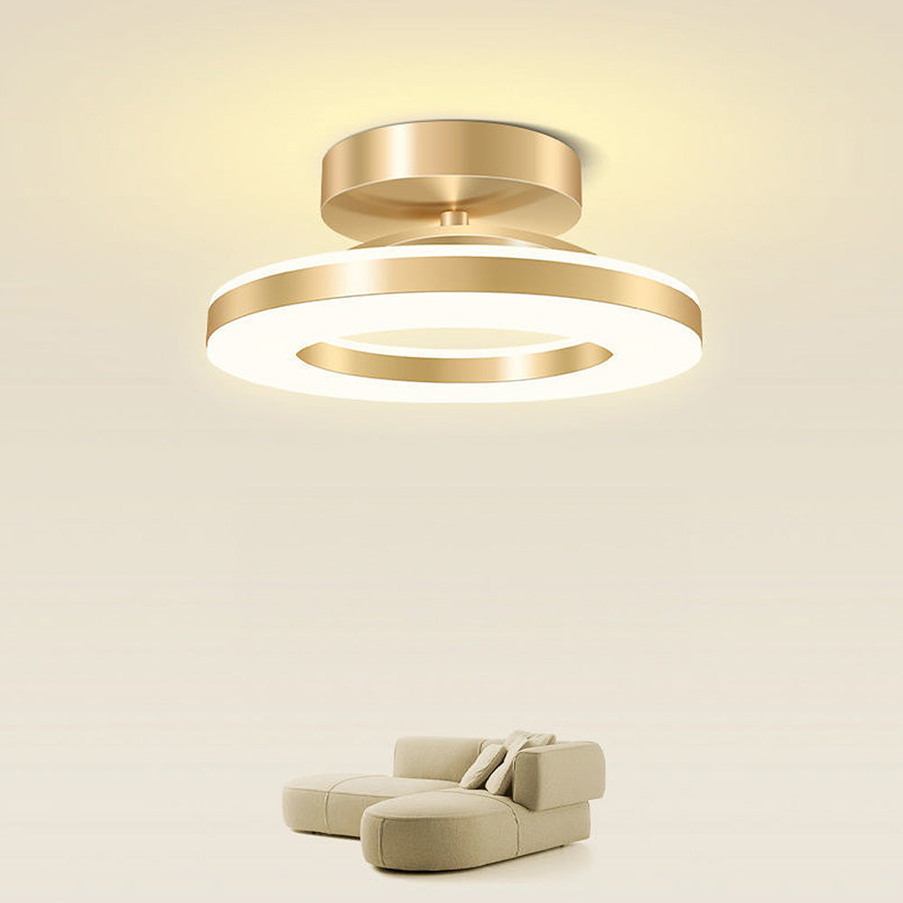 Gold Iron Hallway LED Ceiling Light